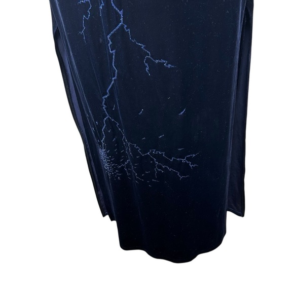 mine vintage velvet maxi dress size small glitter Whimsigoth Y2K goth formal - Picture 6 of 9